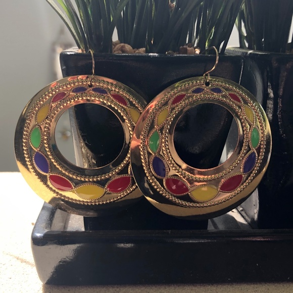 New 🎁🎁 Colorblock Drop Earrings - Picture 3 of 4